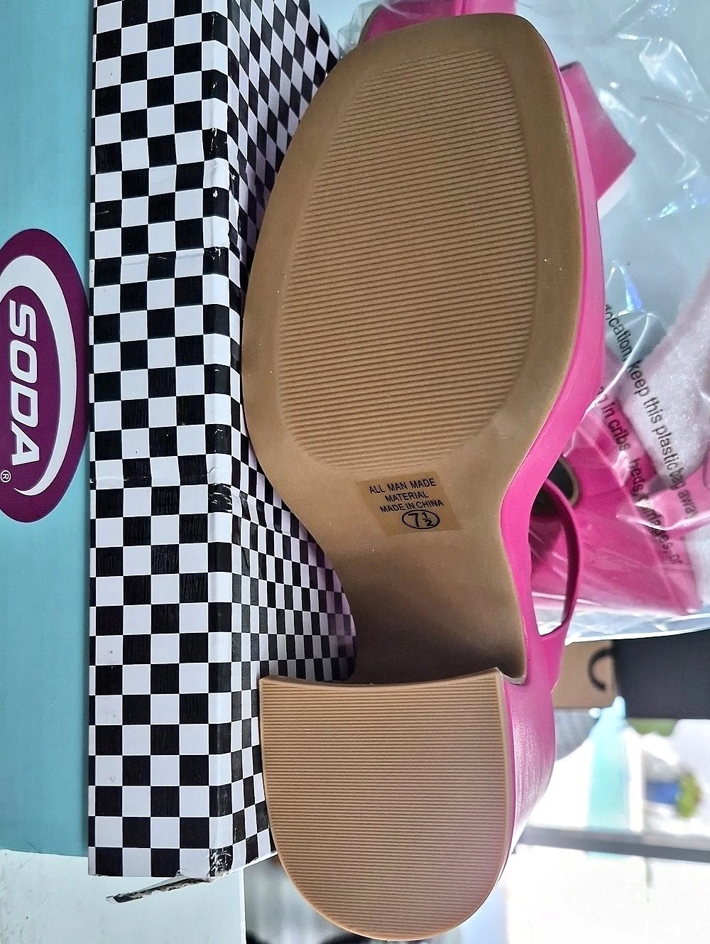 SODA Found-S Pink & Brown Platform Sandals